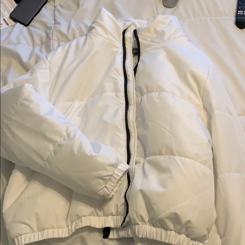 White puffer jacket